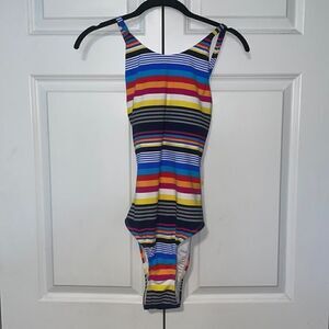 Nautica one piece striped bathing suit